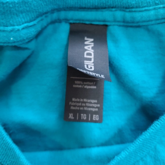 Hooters x Miami Dolphins Adult XL T-Shirt Blue Green Graphic Football Fins Up! - Picture 5 of 6